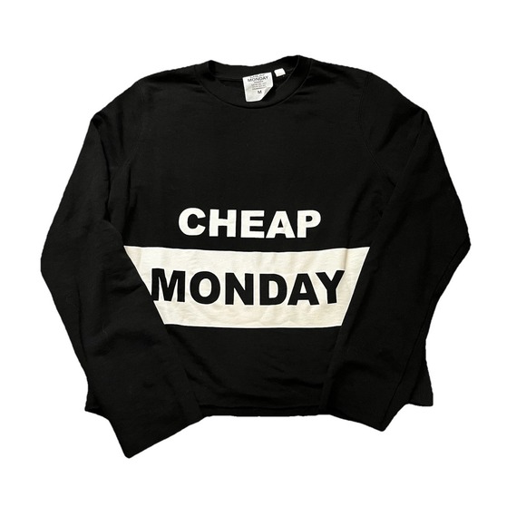 Cheap Monday Men's Long Sleeve Crewneck‎ Sweater Medium Black - Picture 1 of 14